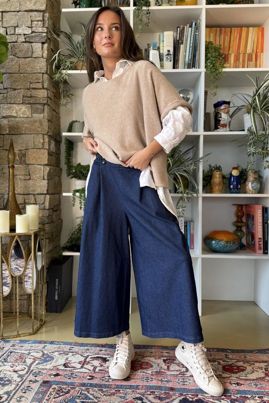 Billie Skirt Culotte Jean Denim